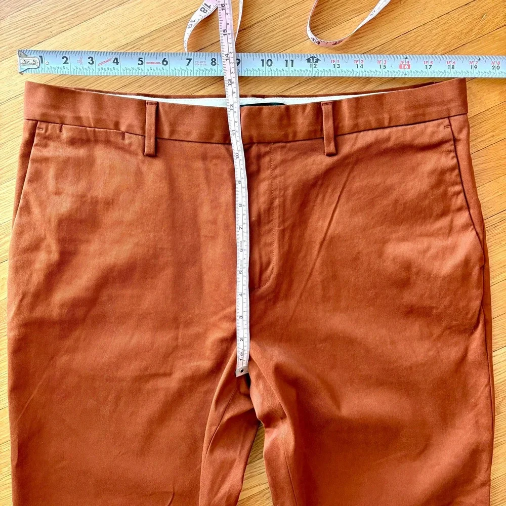 Banana Republic Mason Athletic Tapered Fit Chinos Burnt Sienna Orange 36x30 Mens